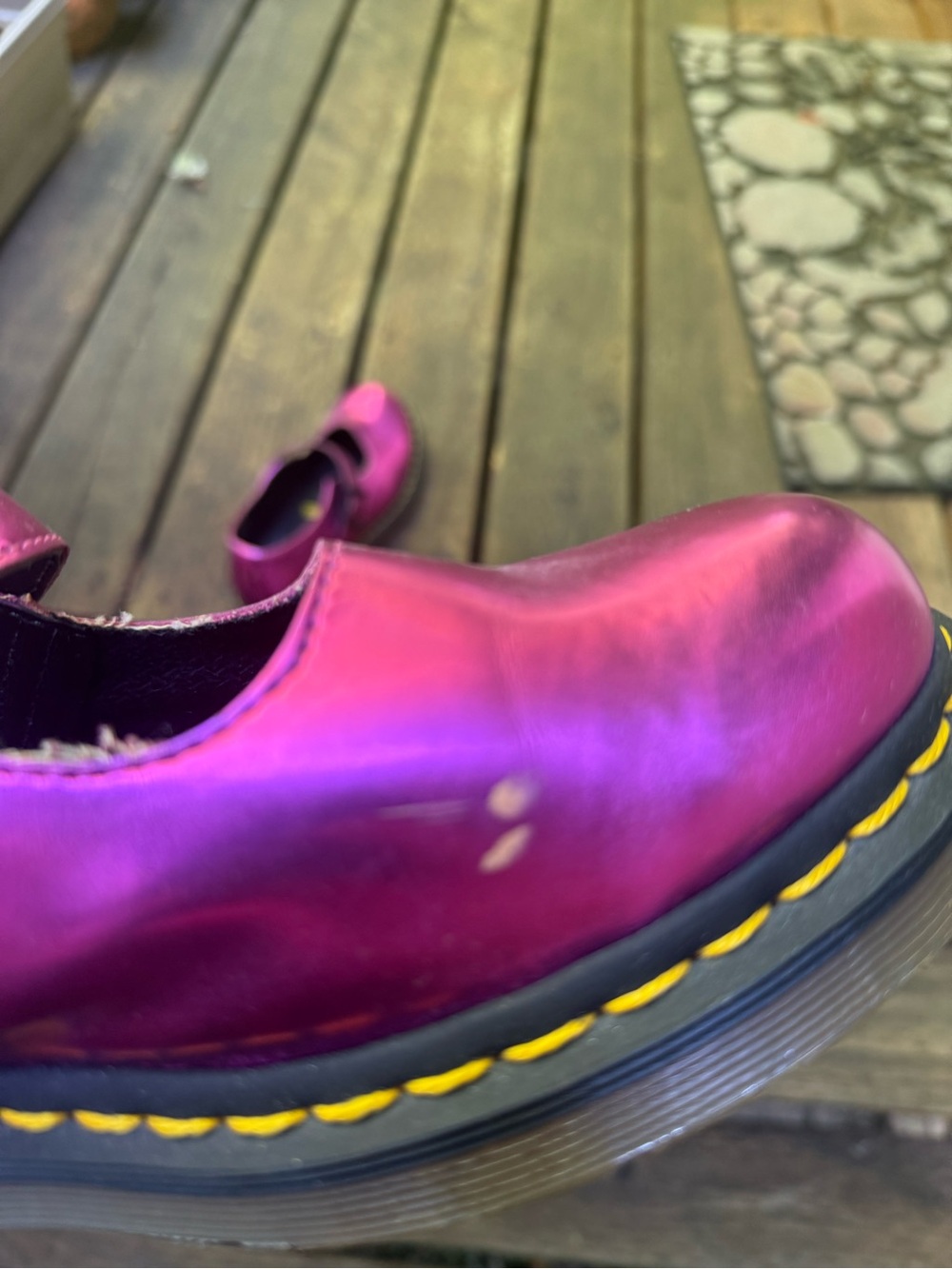 Dr. Martens 5026 Mary Jane Metallic Pink Fuschia UK7 US9 vintage Y2K - Picture 7 of 9